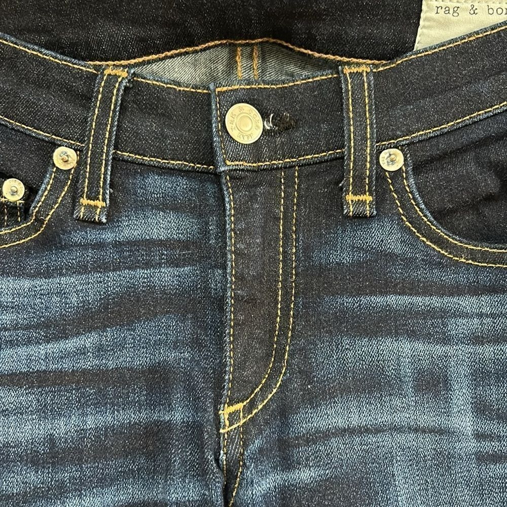 Rag & Bone Jeans Womens Size 26 Blue dark Wash Skinny Leg Denim Pants - Picture 2 of 7